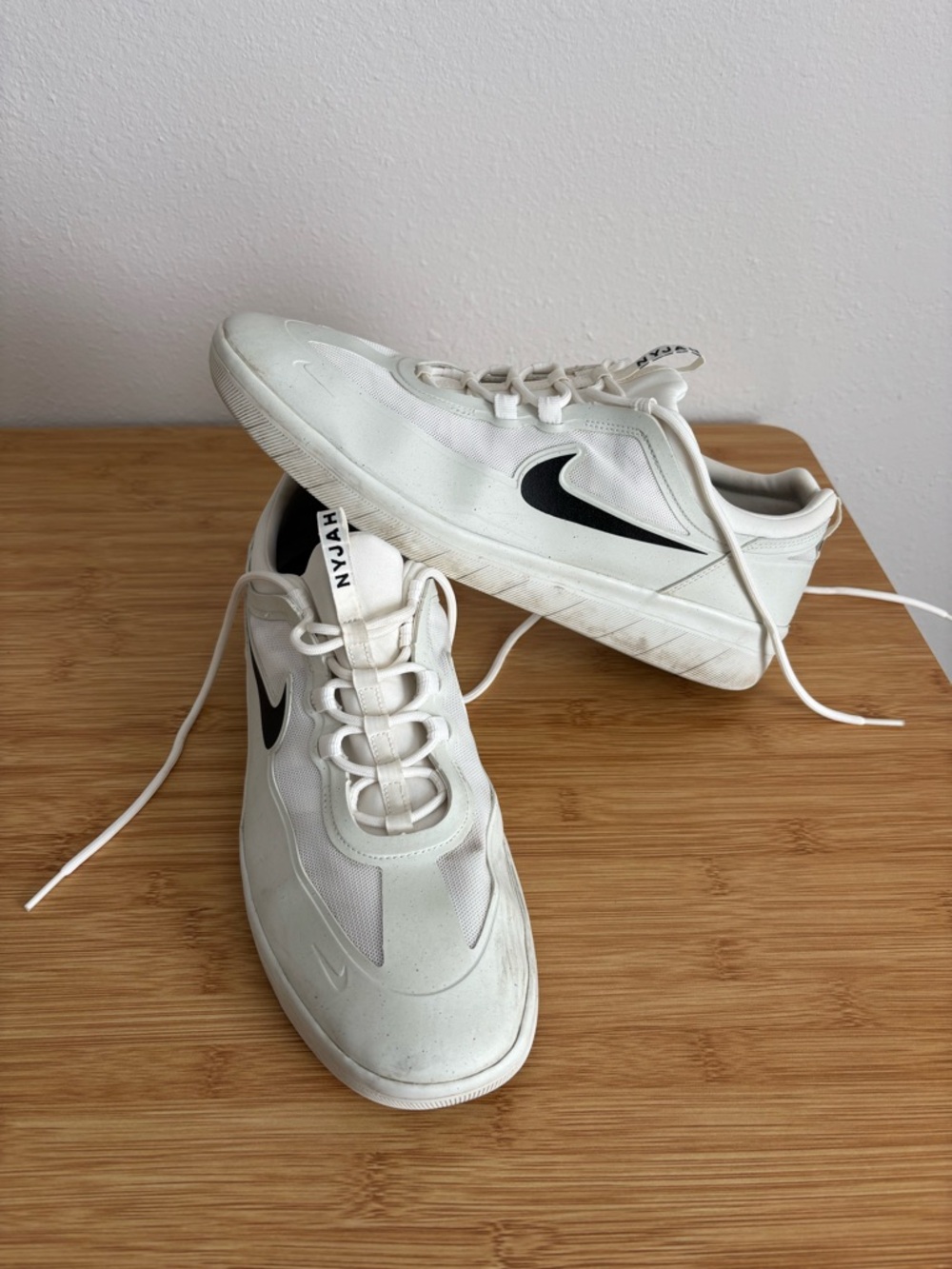 Nike SB Nyjah Free 2 Shoes Mens Size 14 White Skate Sneakers
